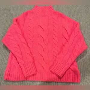 Anthropologie Women’s Hot Pink turtleneck sweater